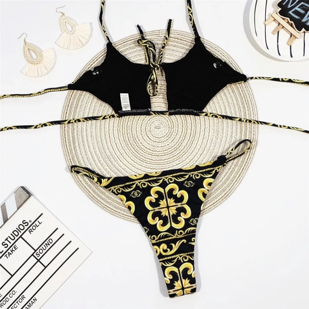 New Sexy Cut Out Strappy Bikini Set Swimsuit - Picture 9 of 13